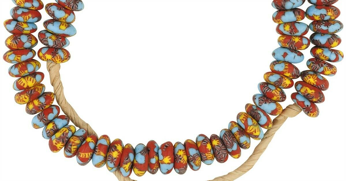 African Trade Beads: Fused Recycled Glass Beads From Ghana - close-up