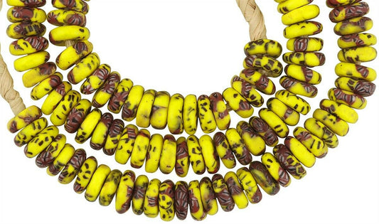 African Trade Beads: Recycled Fused Ghana Glass Beads - 21" Strand - alternate view