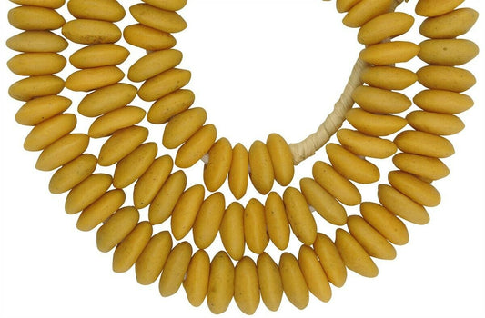 Beautiful African Trade Beads - 13-14Mm Krobo Glass Beads - alternate view