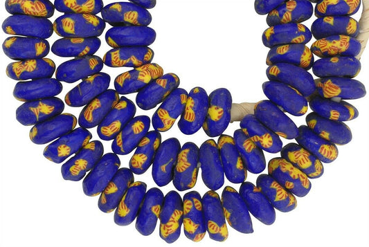 Large African Trade Beads - Recycled Ghana Glass Beads - alternate view