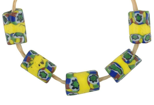 Antique Banded Venetian Millefiori African Trade Beads - alternate view