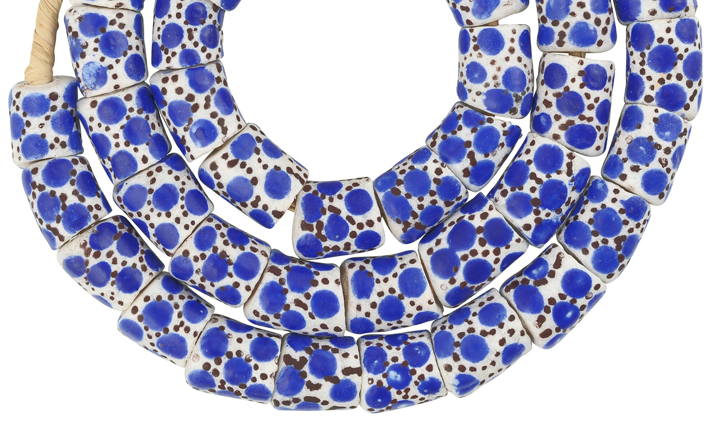 African Trade Beads - Fancy Powder Glass Krobo Beads, 12Mm - alternate view