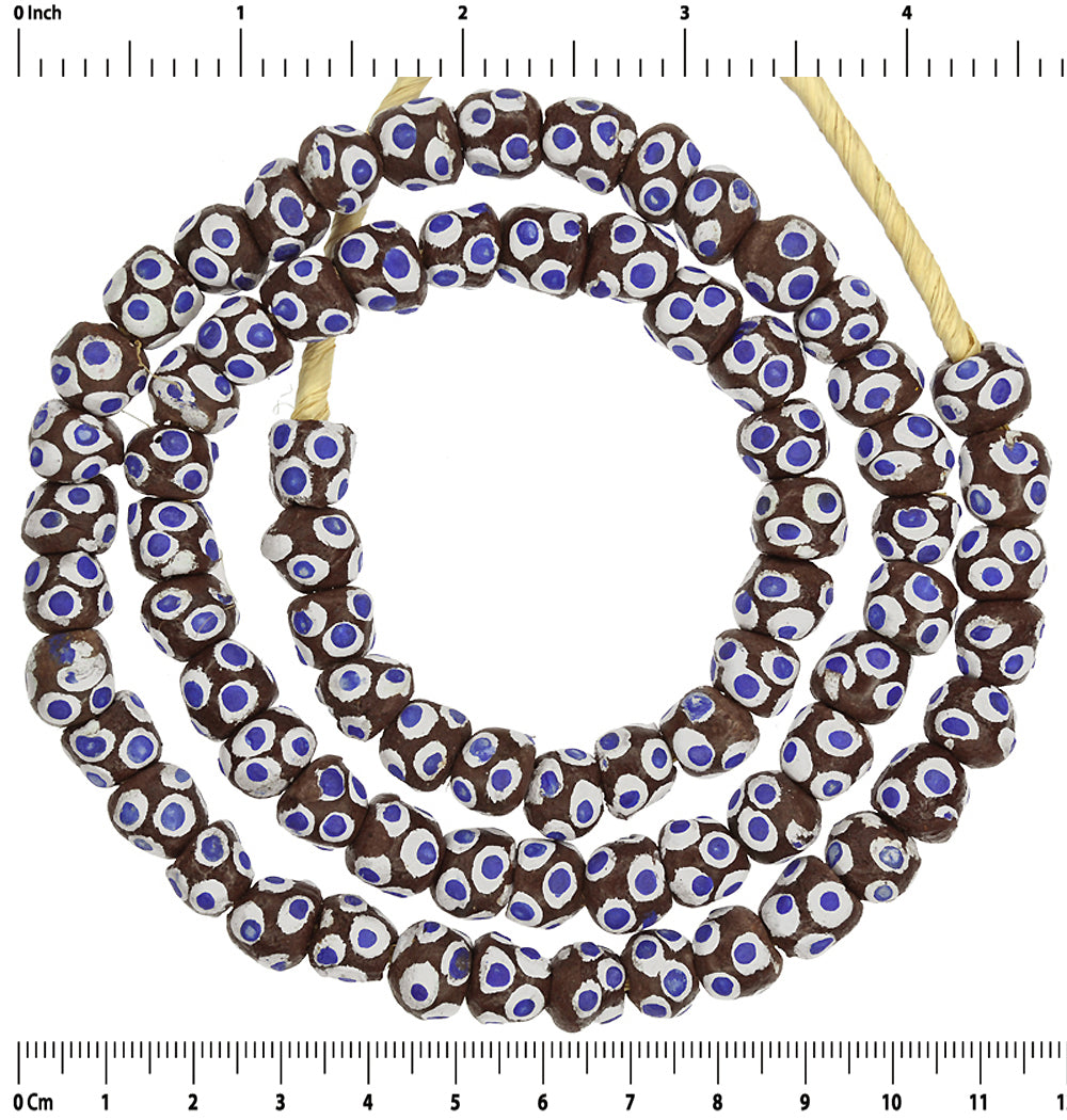 Vibrant African Trade Powder Glass Beads - Handmade In Ghana - close-up