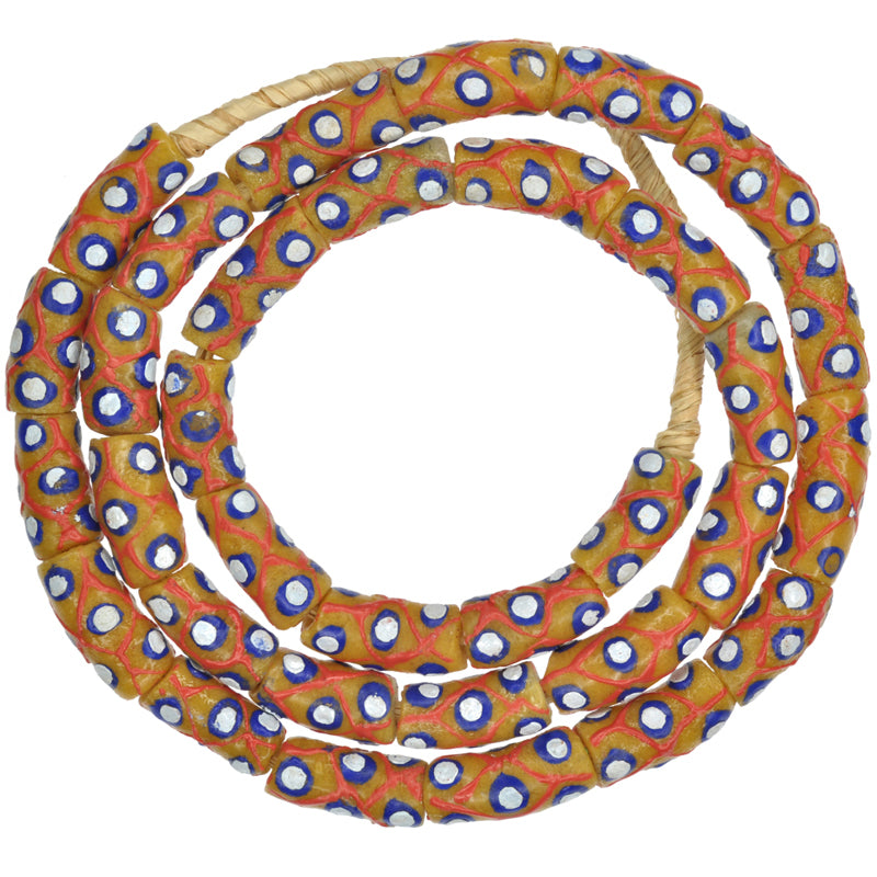 Handmade Fancy Powder Glass Beads - African Trade Ghana