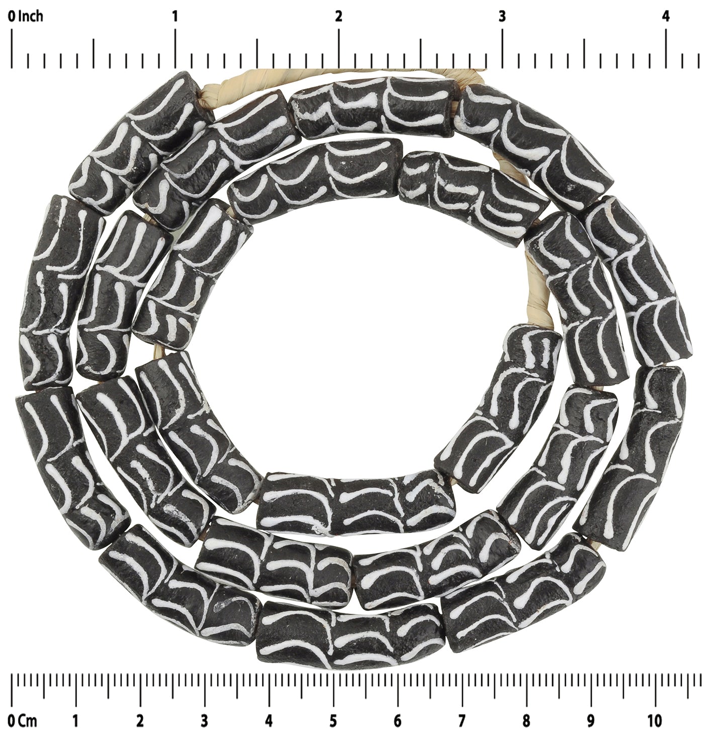 Elegant Powder Glass Beads From Ghana - 8-9Mm African Trade Beads - zoomed-in detail