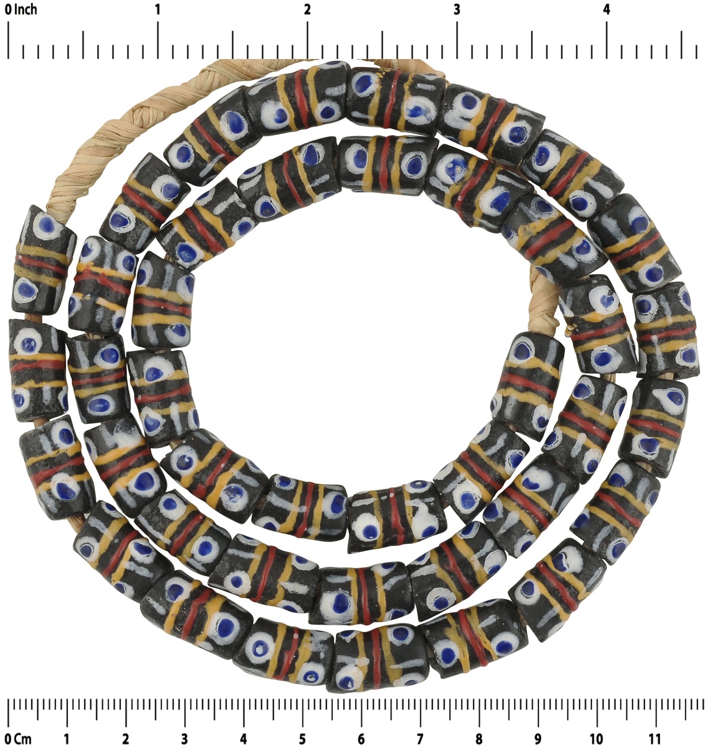 Elegant Ghanaian Powder Glass Beads - Recycled Krobo Beads, 9Mm - close-up