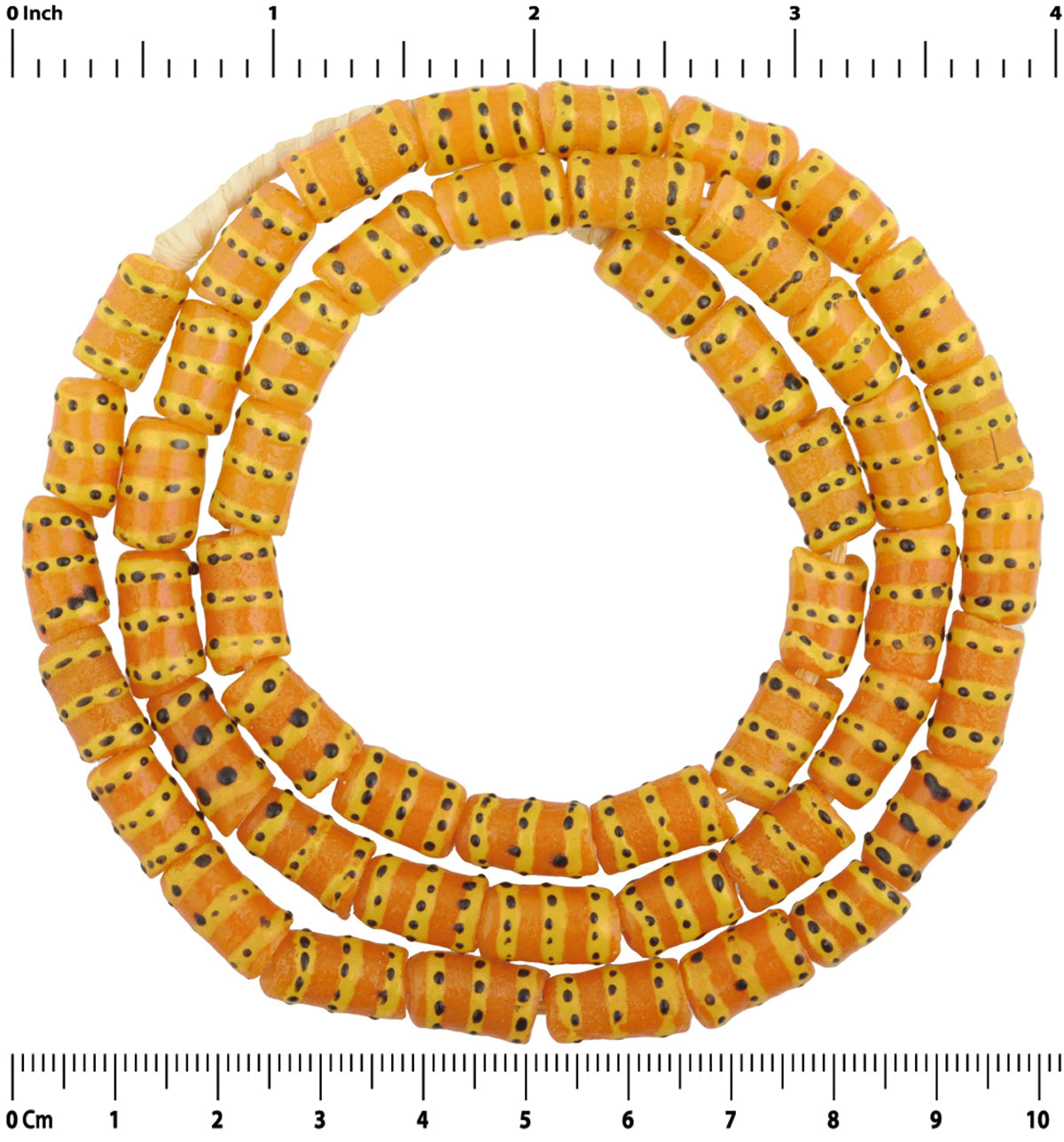 Exquisite 7Mm Fancy African Trade Beads - Ghana Glass Beads - close-up