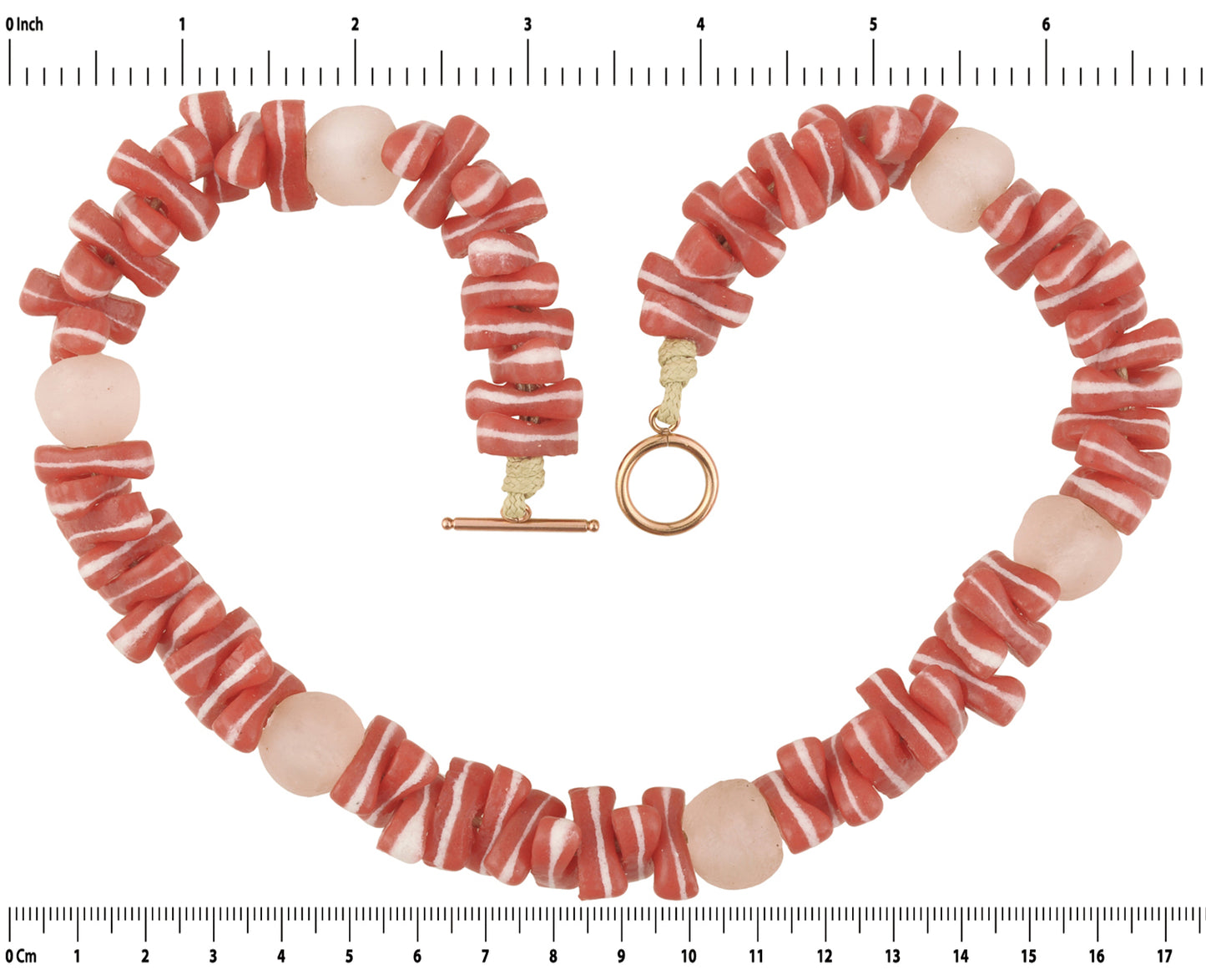 Handmade African Trade Beads Necklace - Beaded Glass Jewelry - product focus