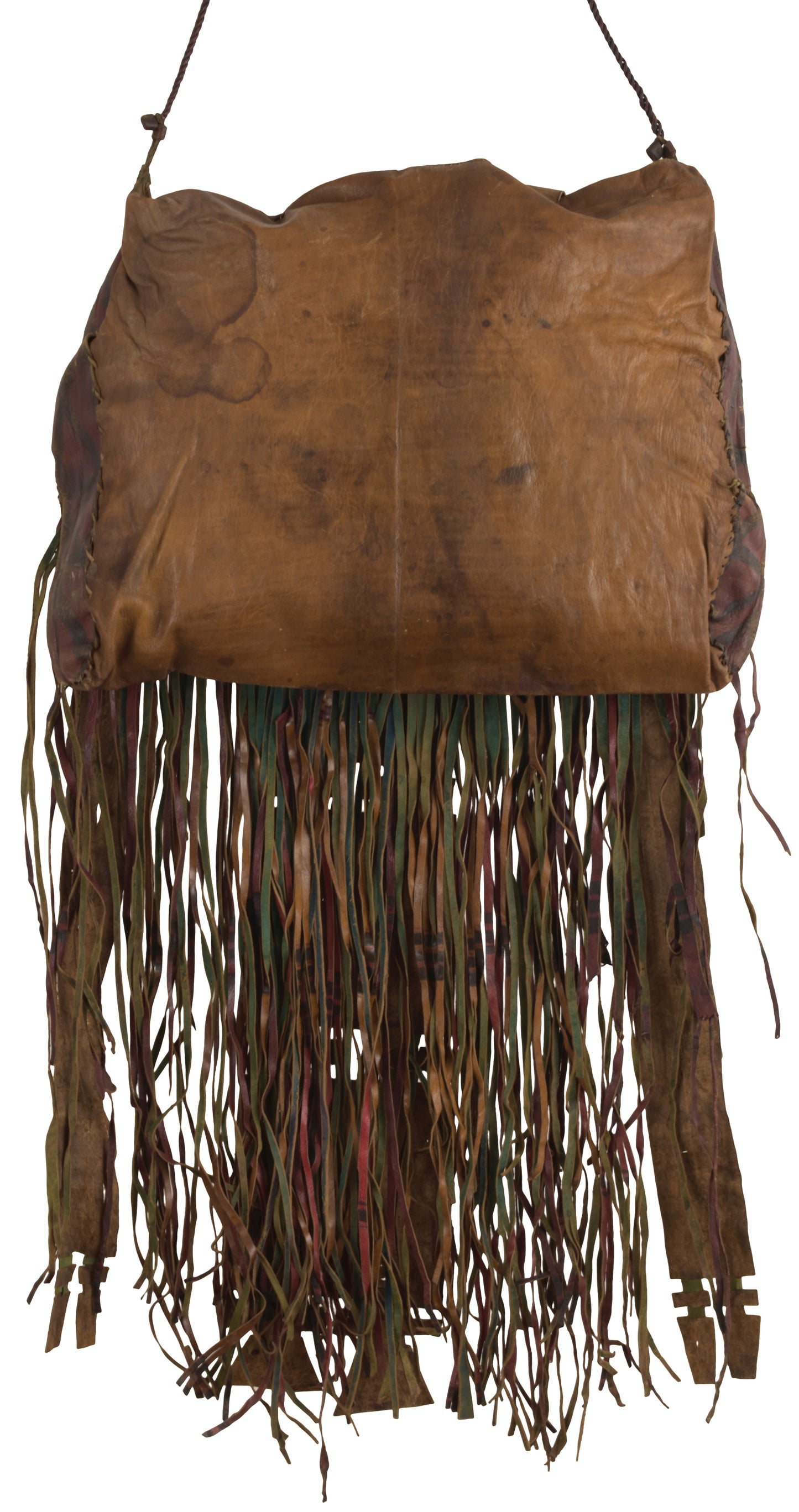 Authentic Tuareg Leather Bag – Sahara Nomad Ethnic Geometric Decor