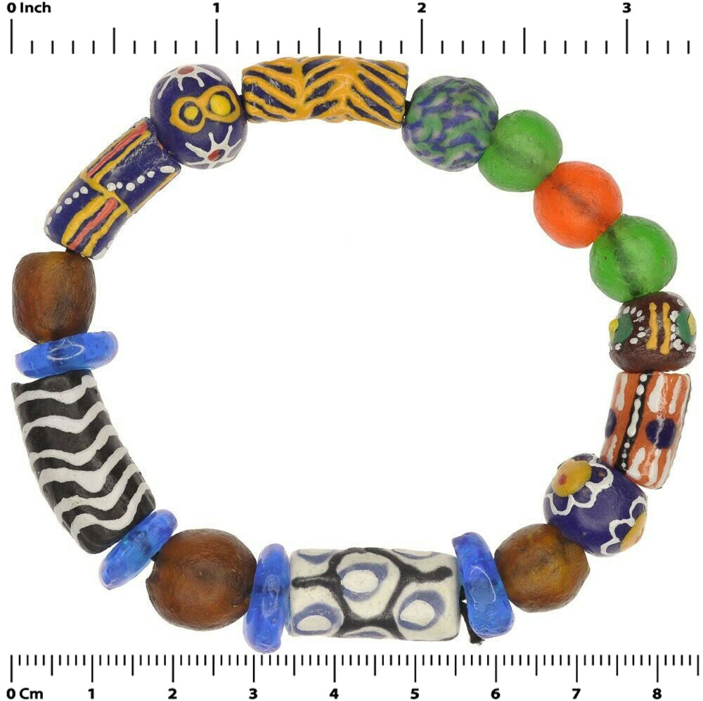 Handmade Beaded Bracelet - Authentic African Jewelry - zoomed-in detail