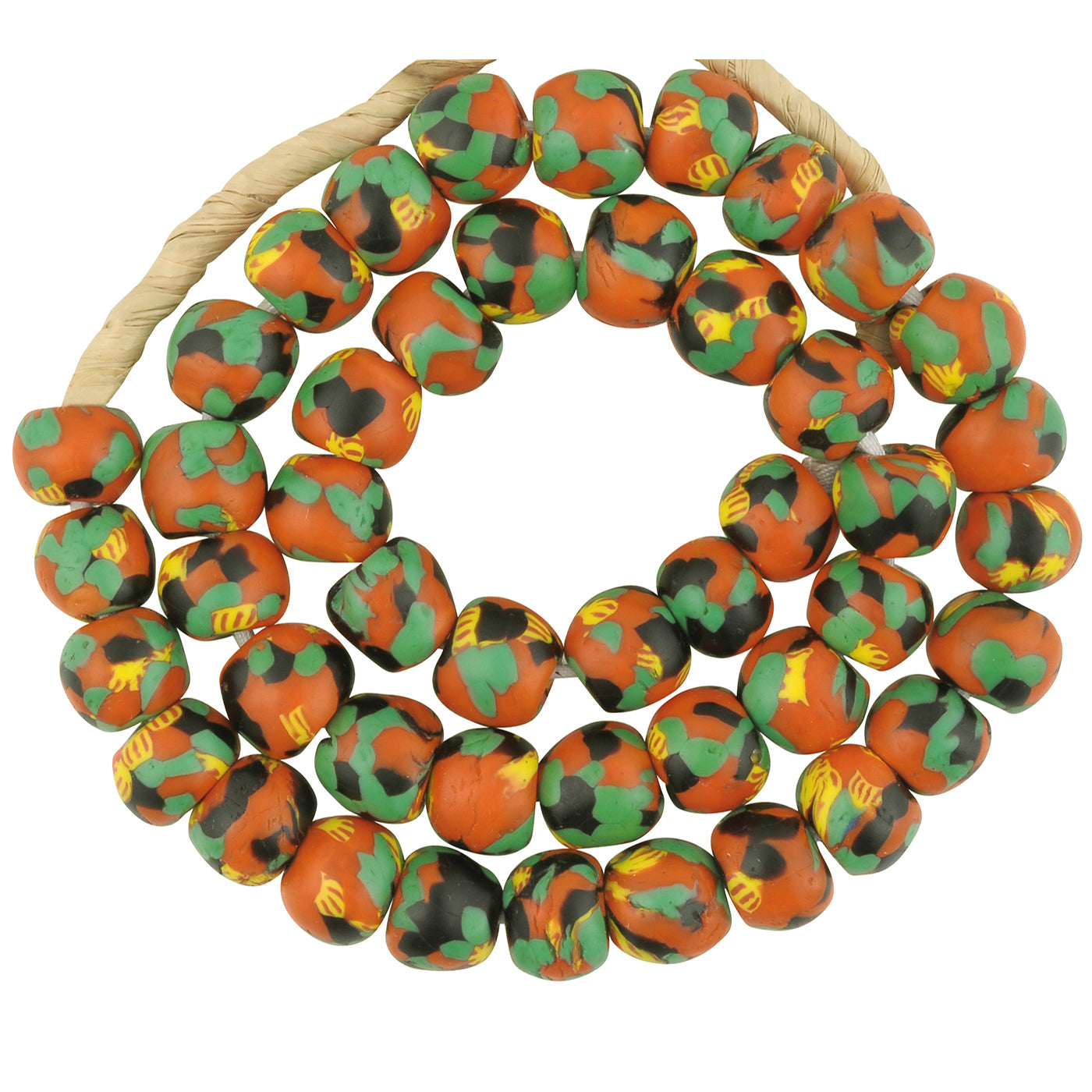 African Trade Beads - 12-13Mm Recycled Ghana Glass Beads