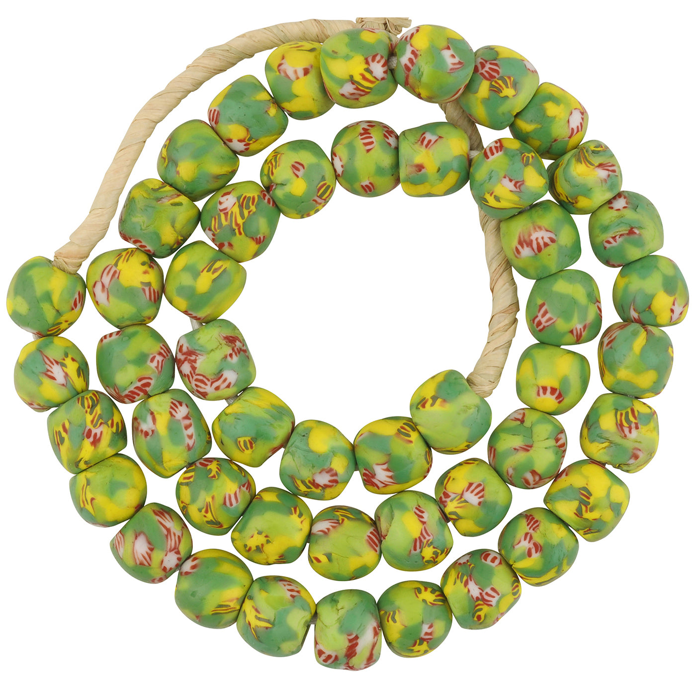Stunning Ghana Fused Glass Beads - 12Mm Recycled African Trade Beads
