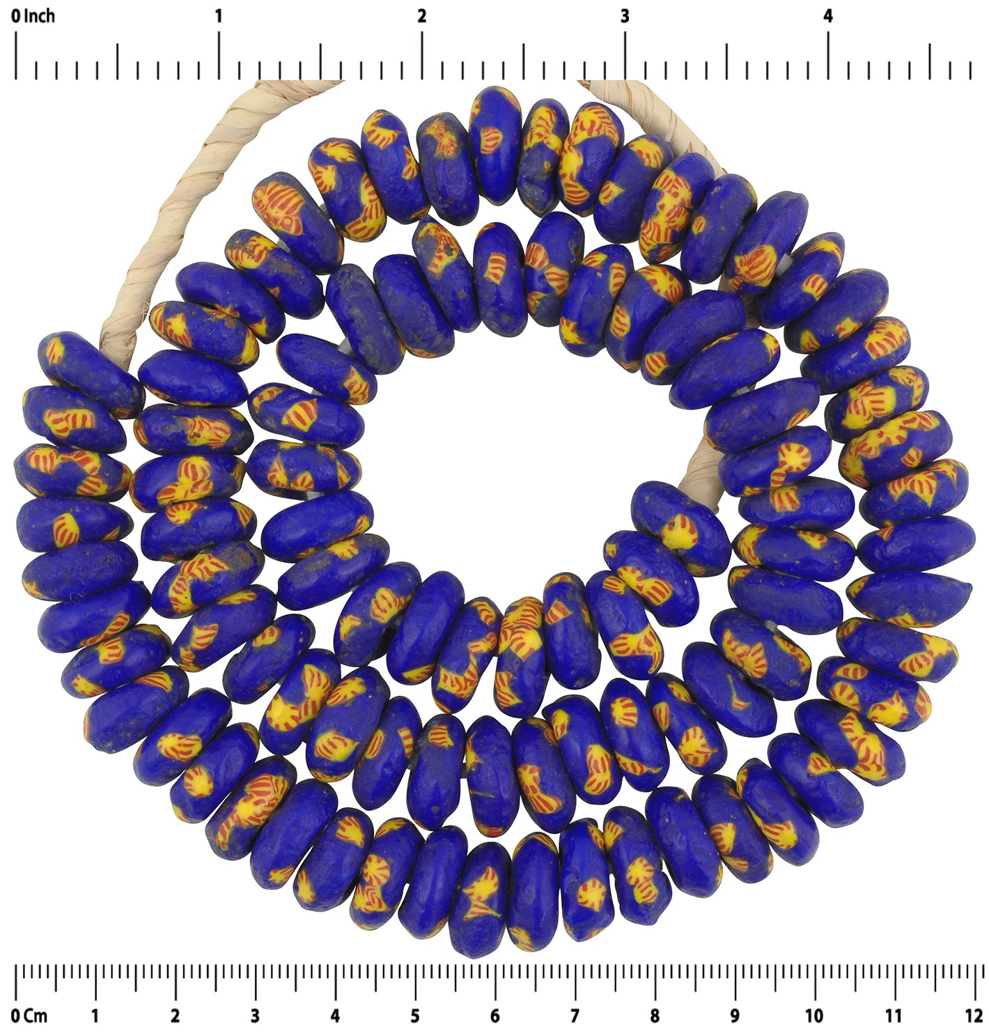 Large African Trade Beads - Recycled Ghana Glass Beads - zoomed-in detail