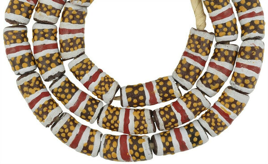 Authentic African Trade Beads: Fancy Powder Glass Beads From Ghana - alternate view