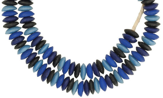 African Trade Beads: 24.5" Glass Beads, 13-14Mm, Handmade In Ghana - alternate view