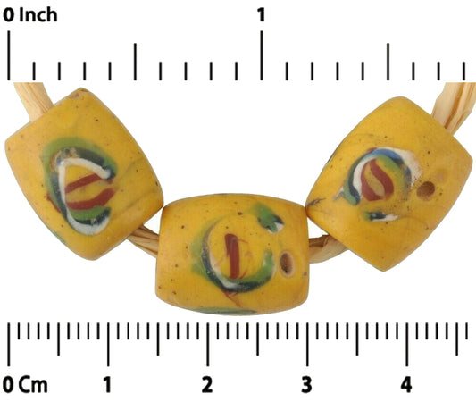 Rare Antique Eye Fancy Venetian Lampwork Glass Trade Beads - alternate view