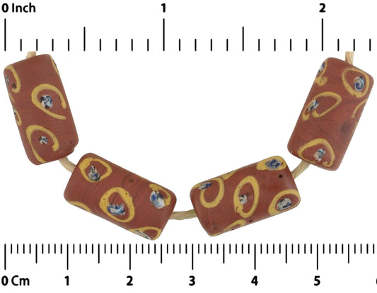 Antique Fancy Venetian Wound Glass Trade Beads - Eye Pattern - alternate view