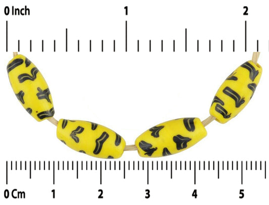 Antique Fancy Venetian Lampwork Glass Trade Beads - African Wound Beads - alternate view