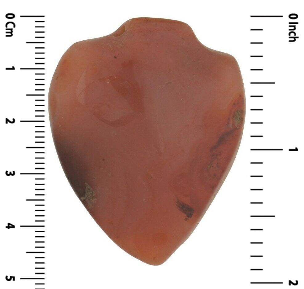 Antique Carnelian Agate Trade Pendant – Large 46×38×14 mm from Cambay