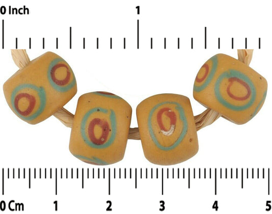 Antique "Eye" Venetian Lampwork Glass Trade Beads - 13X10Mm - alternate view