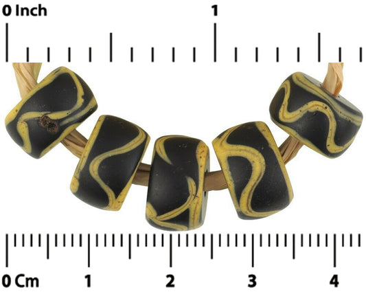 Antique Venetian Rattle Snake Fancy Glass Trade Beads - African Lampwork - alternate view