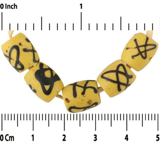 Antique Venetian "Akoso" Fancy Wound Glass African Trade Beads - alternate view