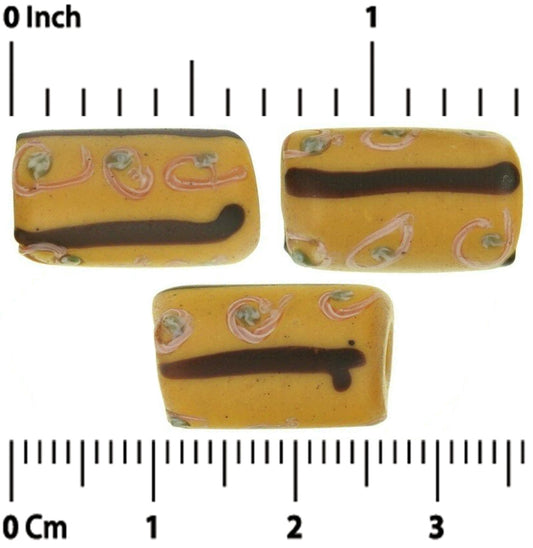 Antique Fancy Venetian Lampwork Glass Trade Beads, 16Mm, Excellent - alternate view