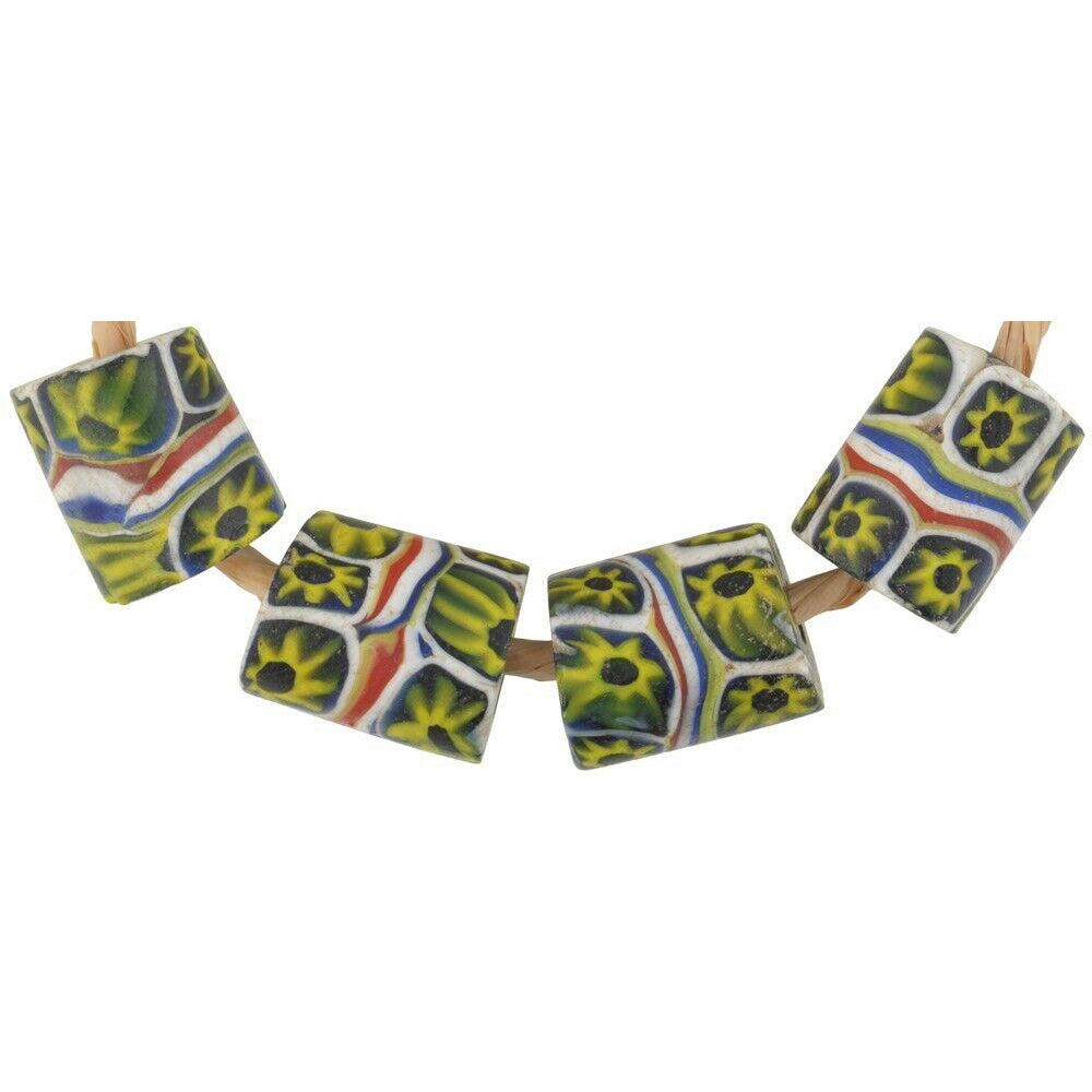 Rare Antique Banded Venetian Millefiori African Trade Beads