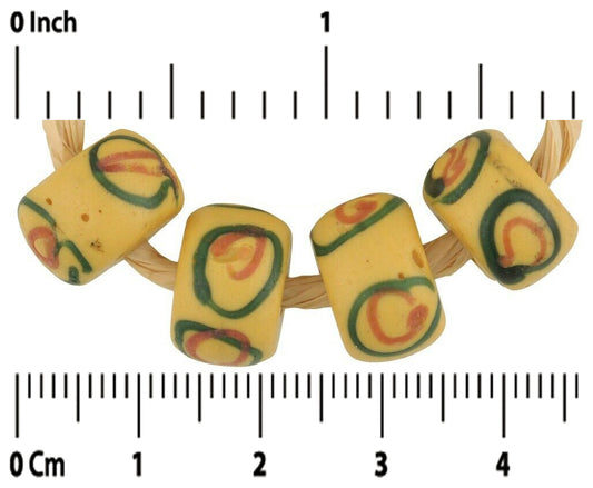 Antique African Trade Beads: Eye Design Lampwork Glass Beads - alternate view