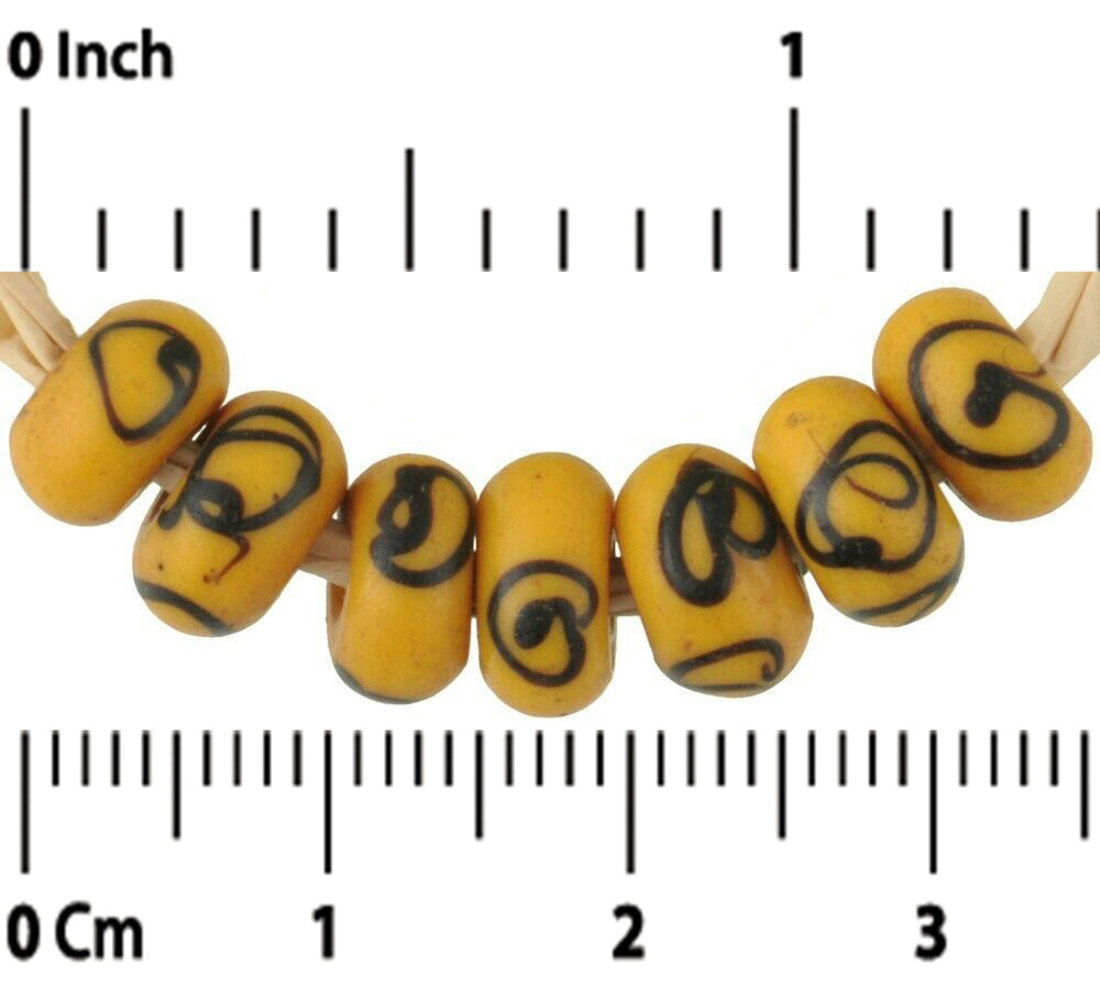 Ghana African Trade Beads Zen Disks Antique Venetian Glass Beads Wound Spacers - alternate view