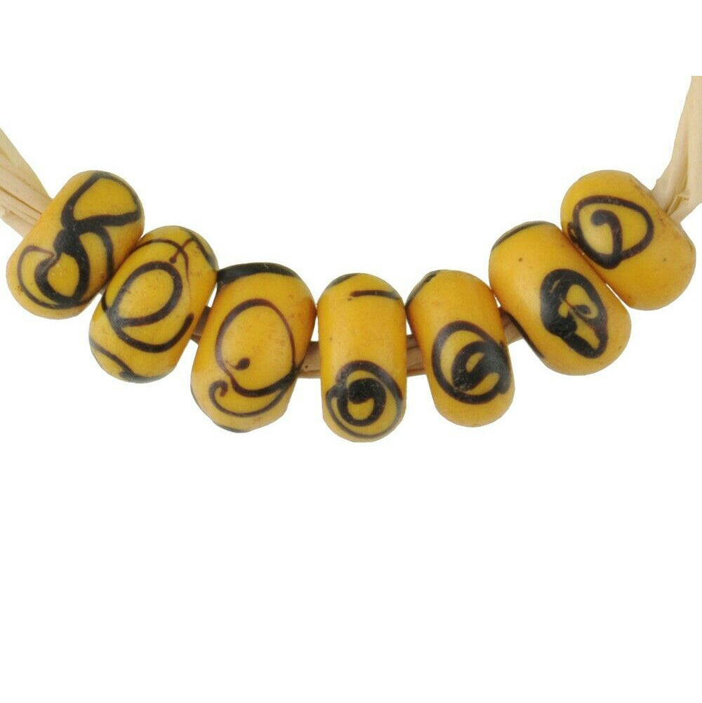 Ghana African Trade Beads Zen Disks Antique Venetian Glass Beads Wound Spacers