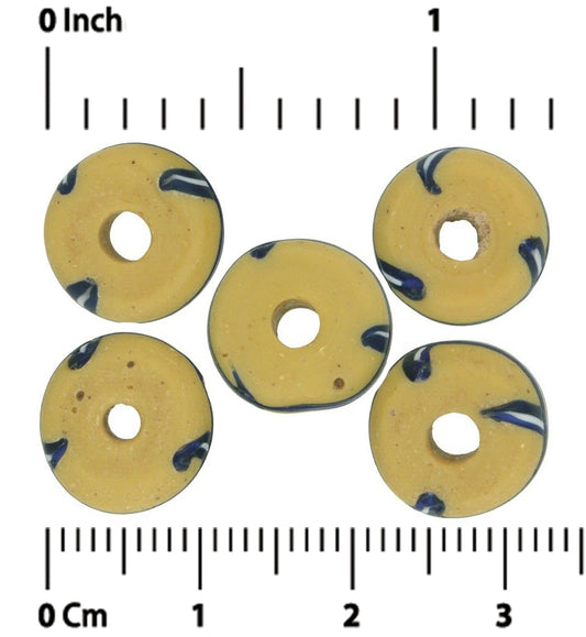 Antique Venetian Fancy Wound Glass Beads - African Trade - alternate view