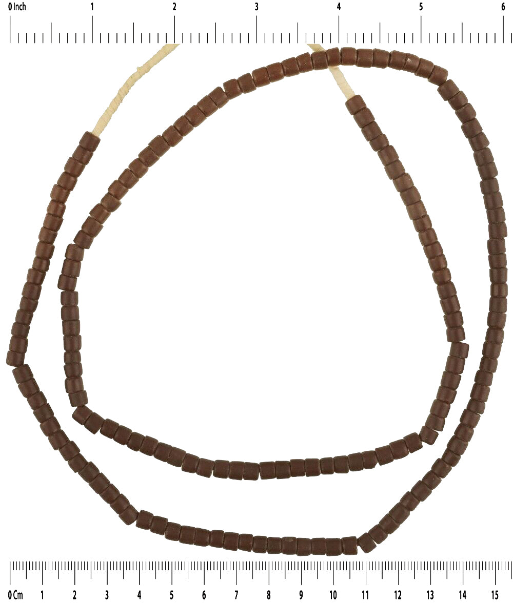 Vintage Medium Tile Czech Glass Trade Beads - African Trade - close-up