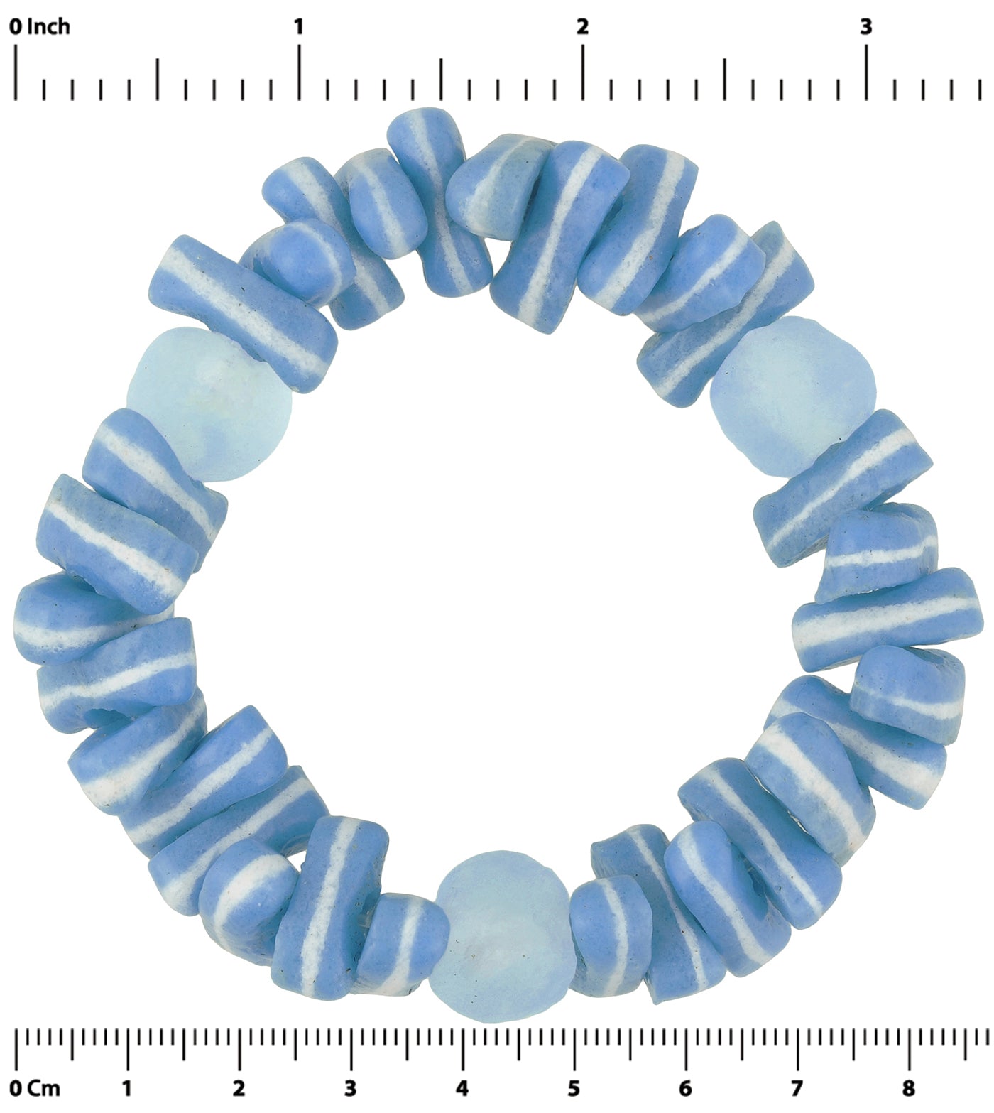 Beaded Bracelet - Handmade African Glass Beads Jewelry - zoomed-in detail