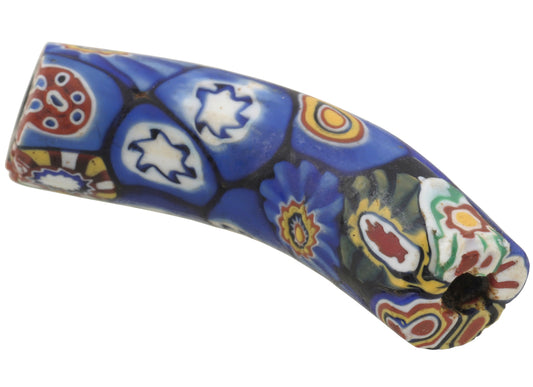 Rare Antique Venetian Elbow Millefiori Mosaic Trade Bead 39Mm - alternate view