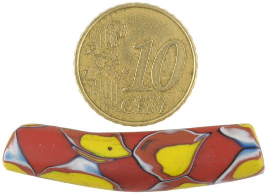 Rare Antique Venetian Elbow Millefiori Mosaic Trade Bead, African Trade - alternate view