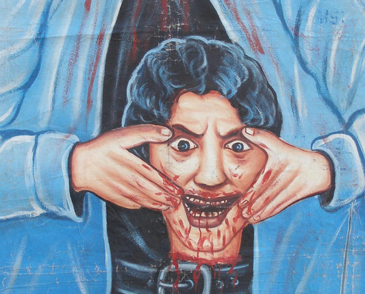 Reanimator Movie Poster Unique Ghanaian Hand-Painted Art - alternate view