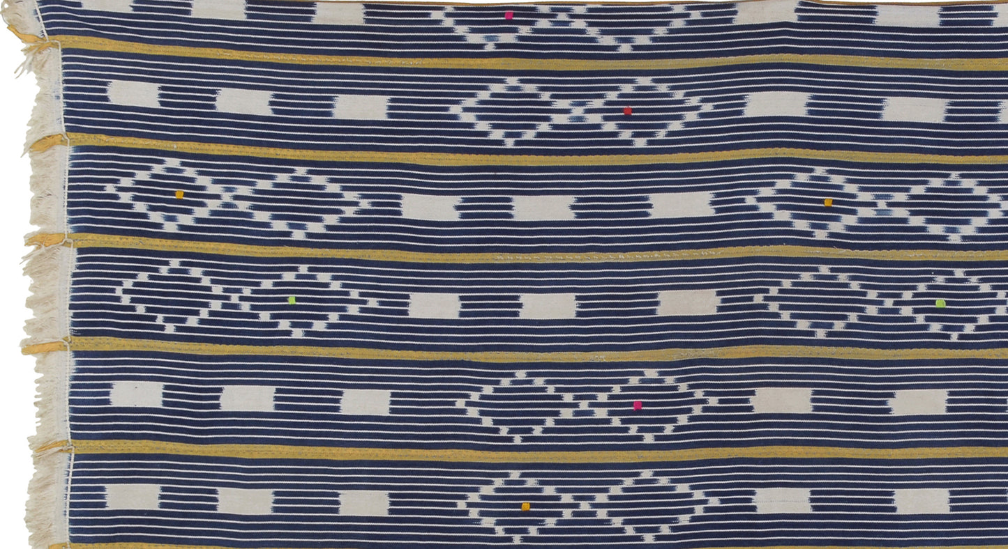 Vintage Baule Cloth From Ivory Coast - African Handwoven Elegance Wall Decor - alternate view
