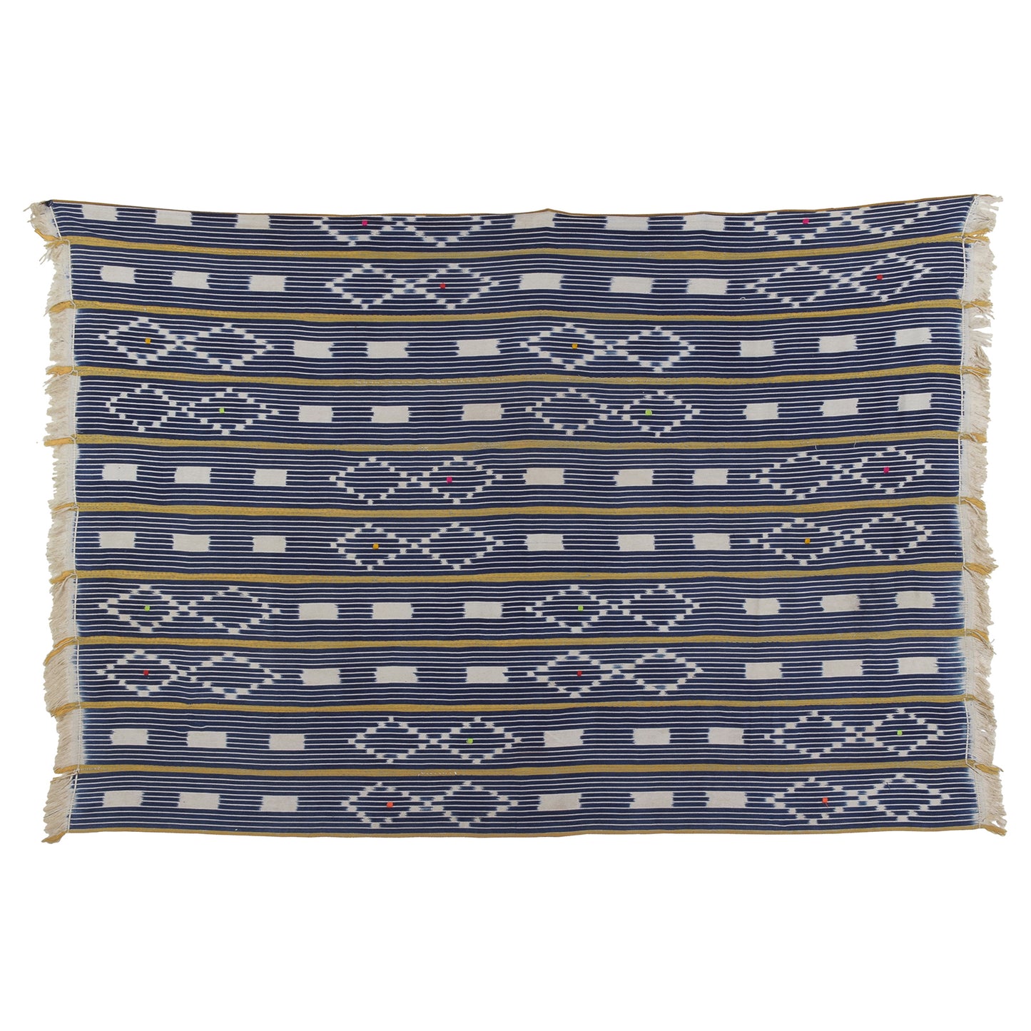 Vintage Baule Cloth From Ivory Coast - African Handwoven Elegance Wall Decor