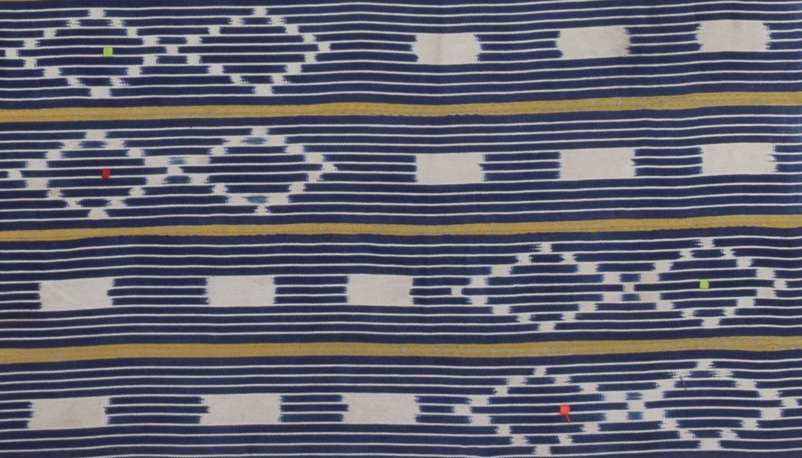Vintage Baule Cloth From Ivory Coast - African Handwoven Elegance Wall Decor - close-up