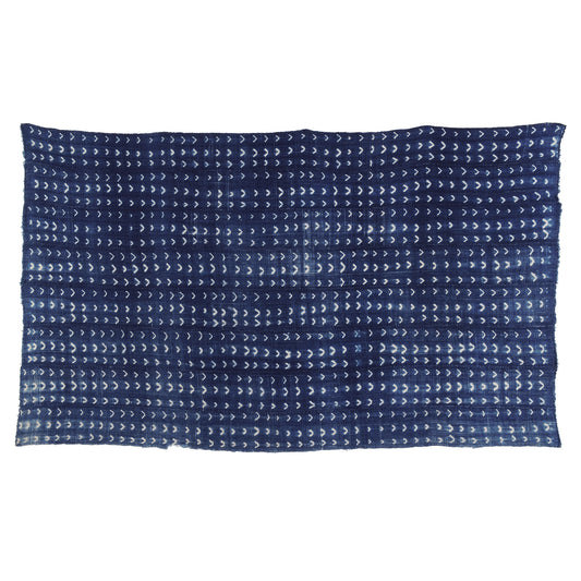Authentic Handwoven Indigo Cloth From Burkina Faso - Mossi Tribe Craftsmanship - angled shot