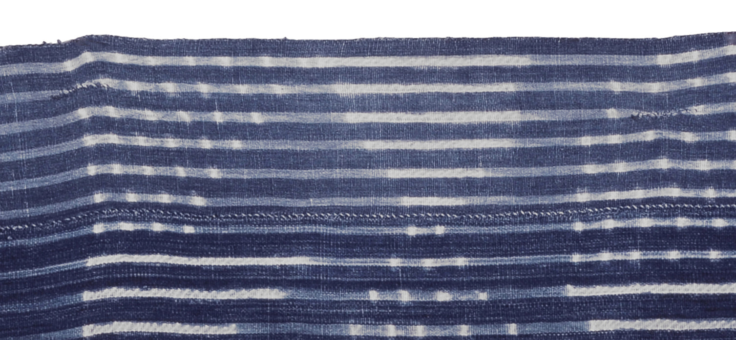 Authentic Handwoven Indigo Cloth From Burkina Faso - Mossi Tribe Craftsmanship - close-up