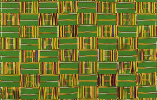 Authentic 1970S Ashanti Kente Cloth From Ghana - A Legacy Of Weaving Excellence - alternate view