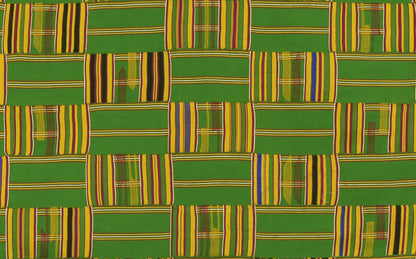 Authentic 1970S Ashanti Kente Cloth From Ghana - A Legacy Of Weaving Excellence - close-up