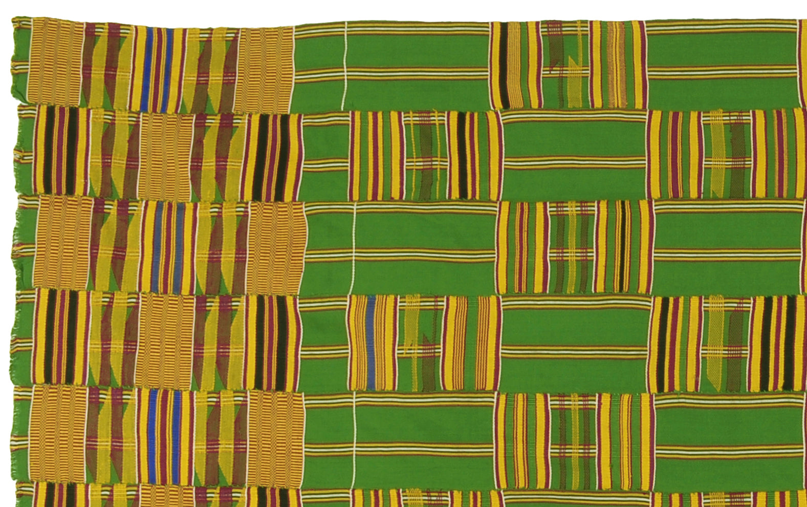 Authentic 1970S Ashanti Kente Cloth From Ghana - A Legacy Of Weaving Excellence - zoomed-in detail