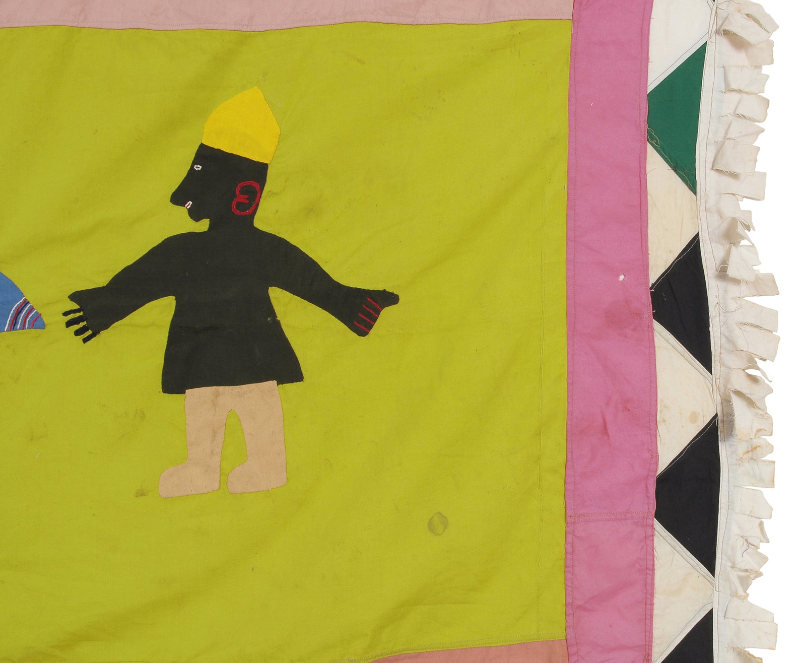 Traditional Ghanaian Asafo Flag - Authentic Symbol Of Fante African Heritage - zoomed-in detail