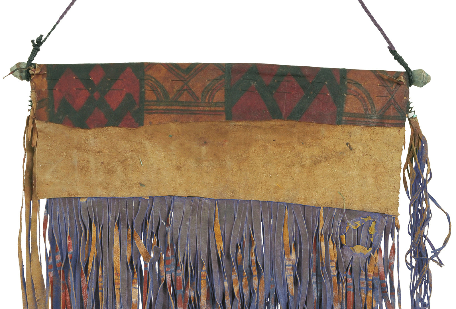 Authentic Tuareg Leather Wall Panel – Sahara Nomad Ethnic Art