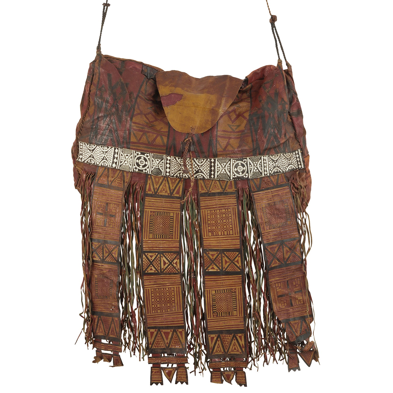 Authentic Vintage Tuareg Leather Bag – Sahara Nomad Ethnic Art