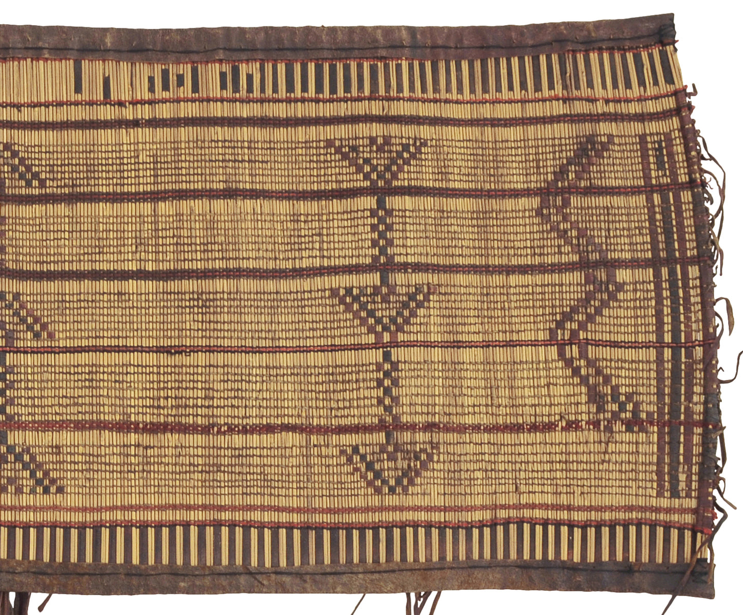 Authentic Tuareg Straw Mat From Niger - A Cultural African Artifact From Sahara - zoomed-in detail
