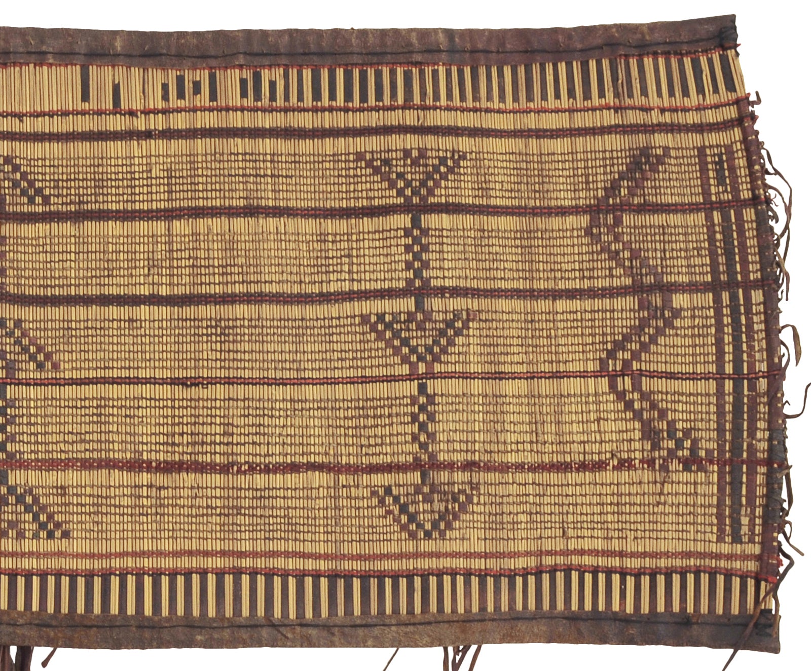 Authentic Tuareg Straw Mat From Niger - A Cultural African Artifact From Sahara - zoomed-in detail